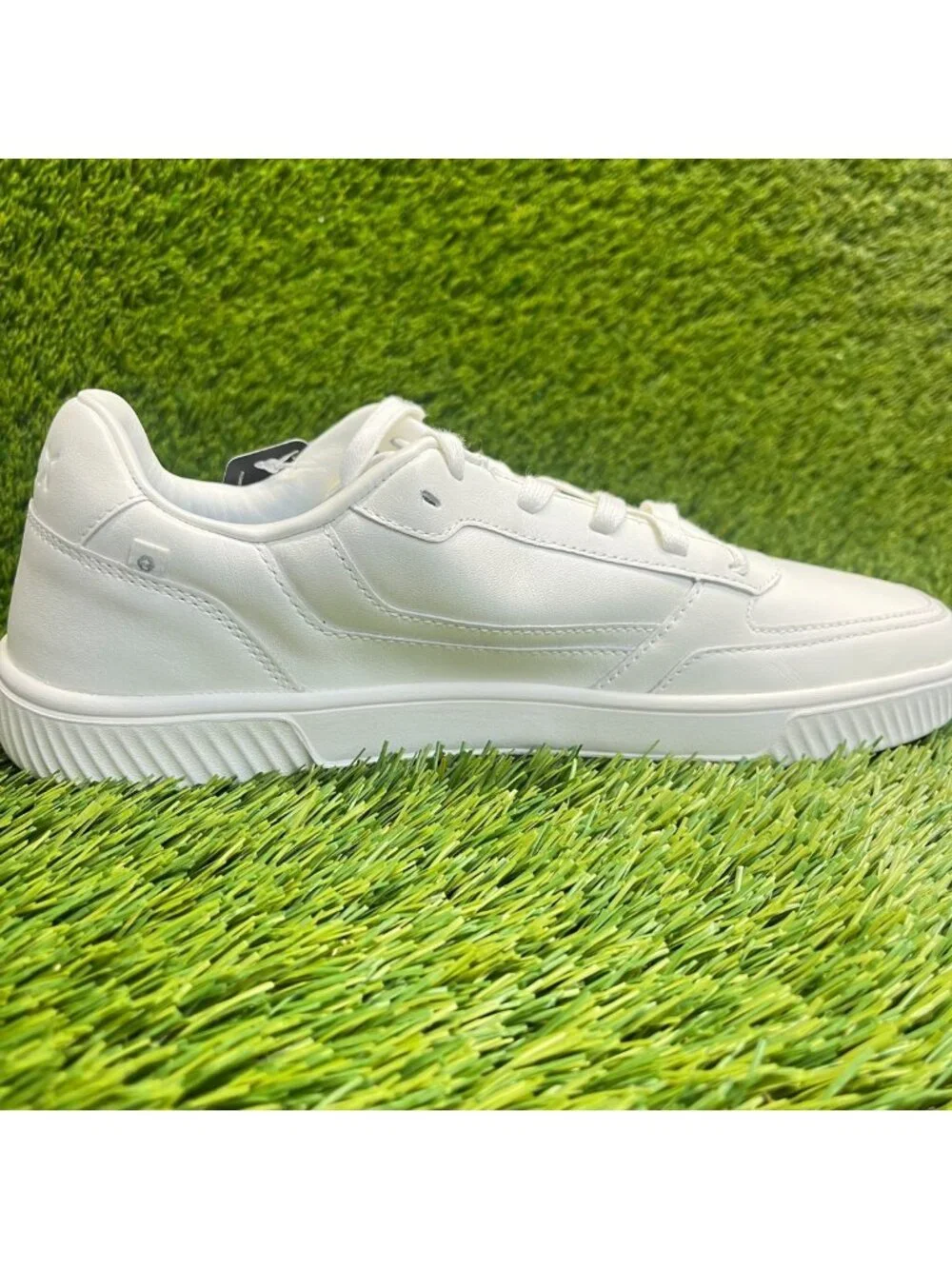 Flux Footwear Adapt Leather Trainer White Mens Size 10 Athletic Shoes Sneakers
